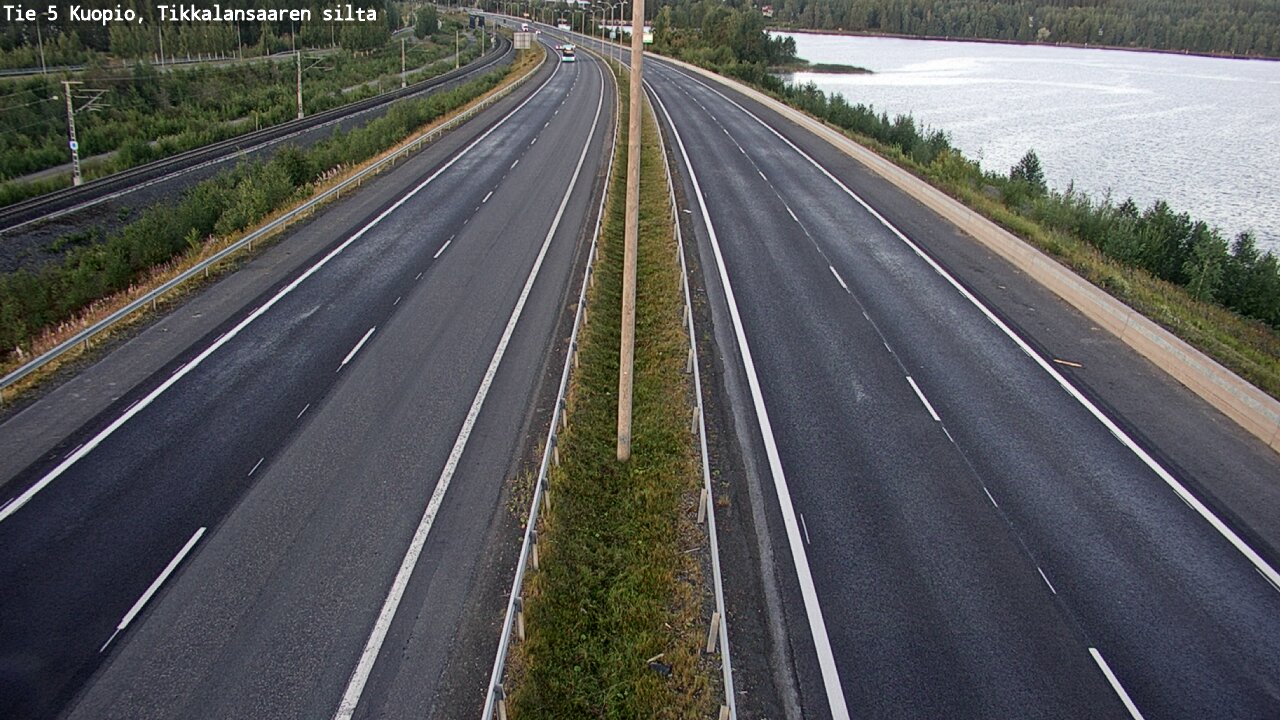 Weather Camera Image Road 5 Kuopio, Tikkalansaari, Kuopio, Pohjois-Savo