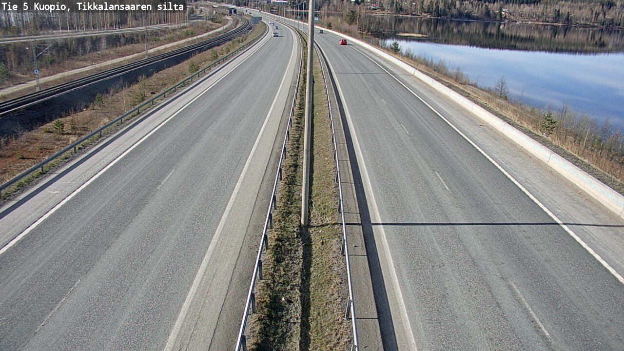 Weather Camera Image Road 5 Kuopio, Tikkalansaari, Kuopio, Pohjois-Savo