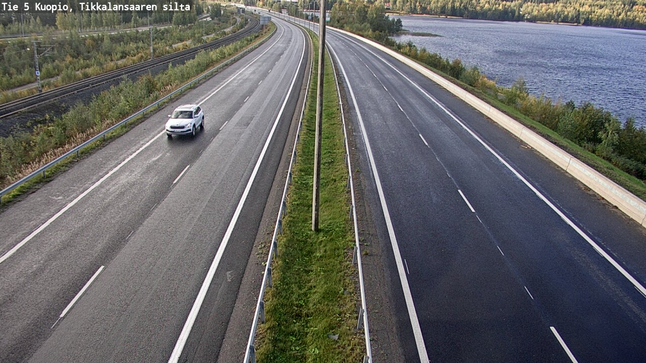 Weather Camera Image Road 5 Kuopio, Tikkalansaari, Kuopio, Pohjois-Savo