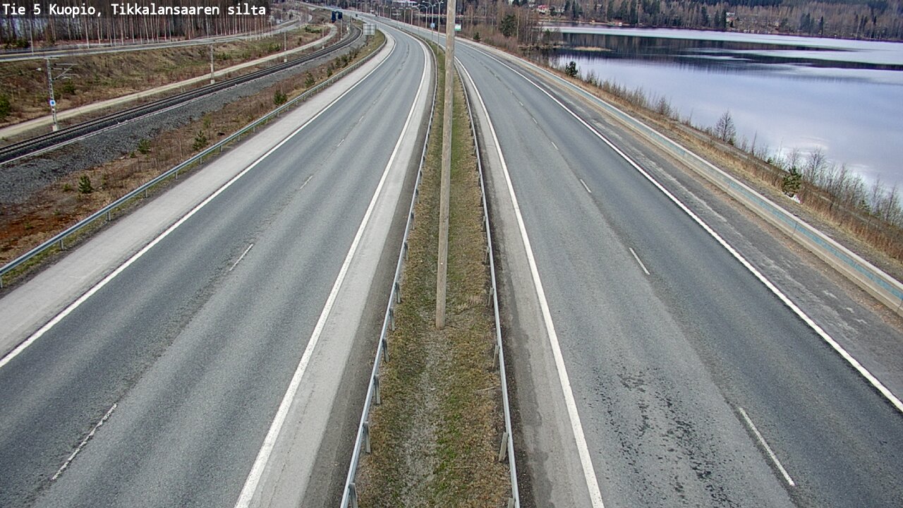 Weather Camera Image Road 5 Kuopio, Tikkalansaari, Kuopio, Pohjois-Savo