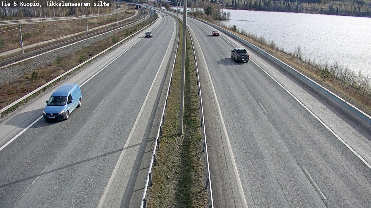 Weather Camera Image Road 5 Kuopio, Tikkalansaari, Kuopio, Pohjois-Savo