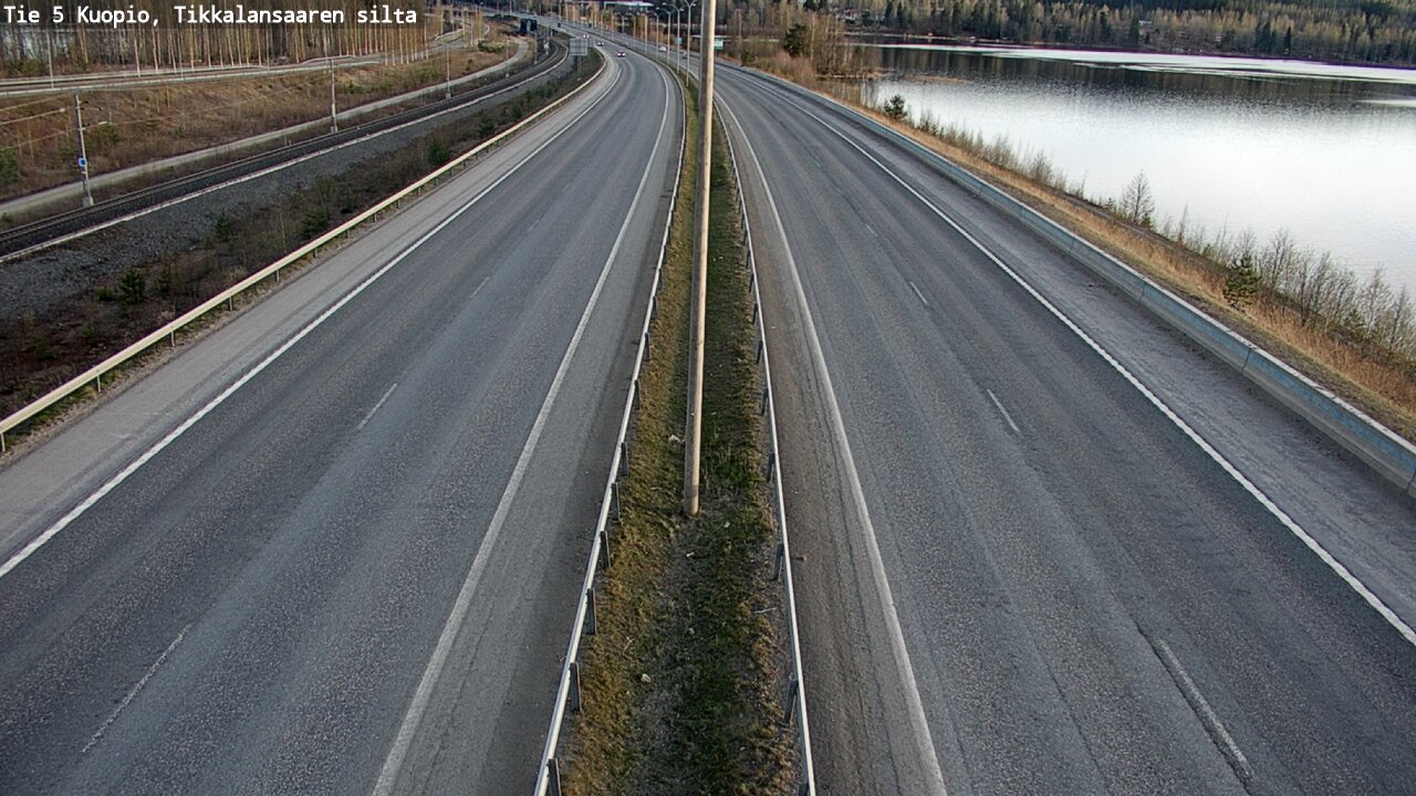 Weather Camera Image Road 5 Kuopio, Tikkalansaari, Kuopio, Pohjois-Savo