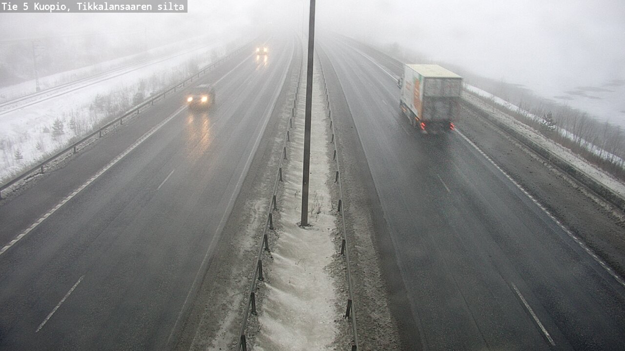 Weather Camera Image Road 5 Kuopio, Tikkalansaari, Kuopio, Pohjois-Savo