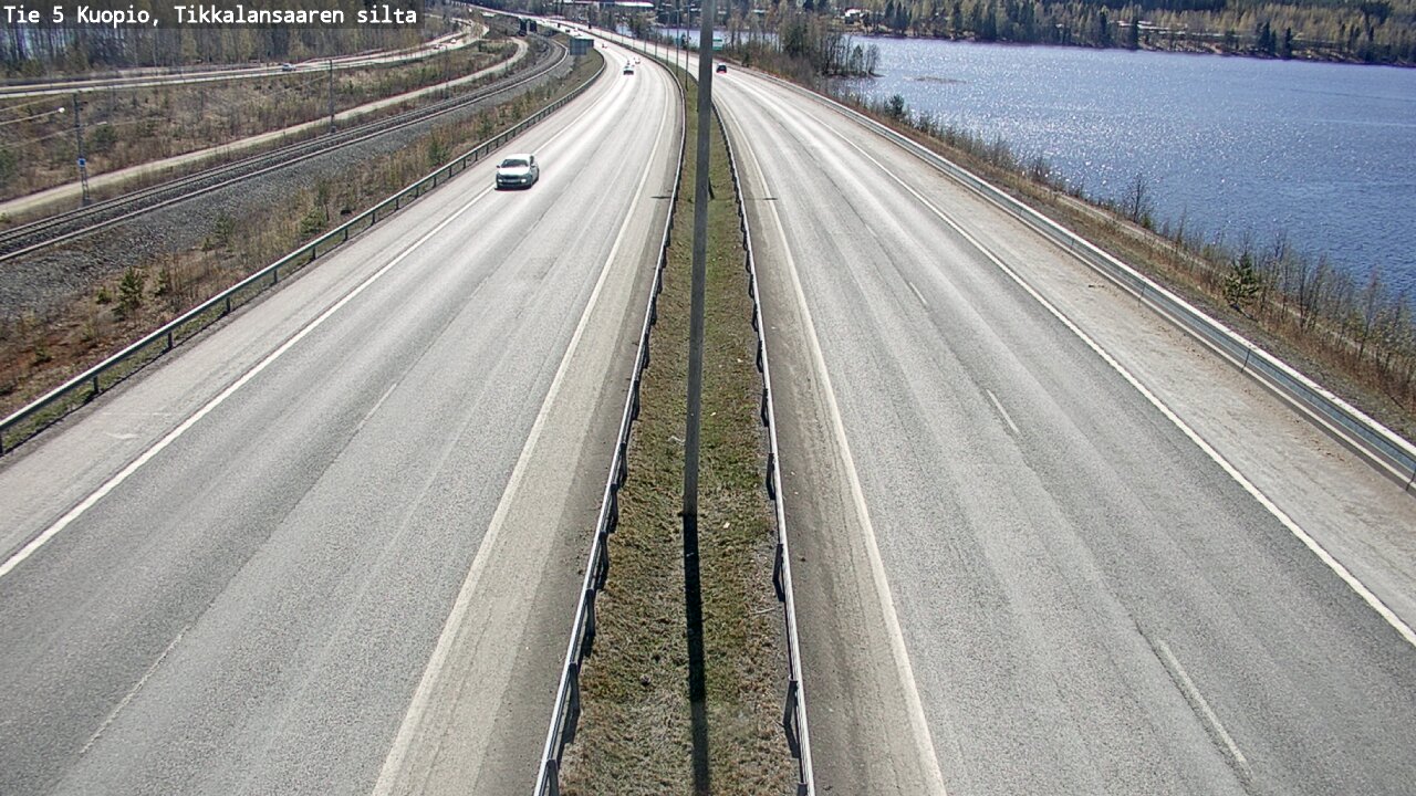 Weather Camera Image Road 5 Kuopio, Tikkalansaari, Kuopio, Pohjois-Savo