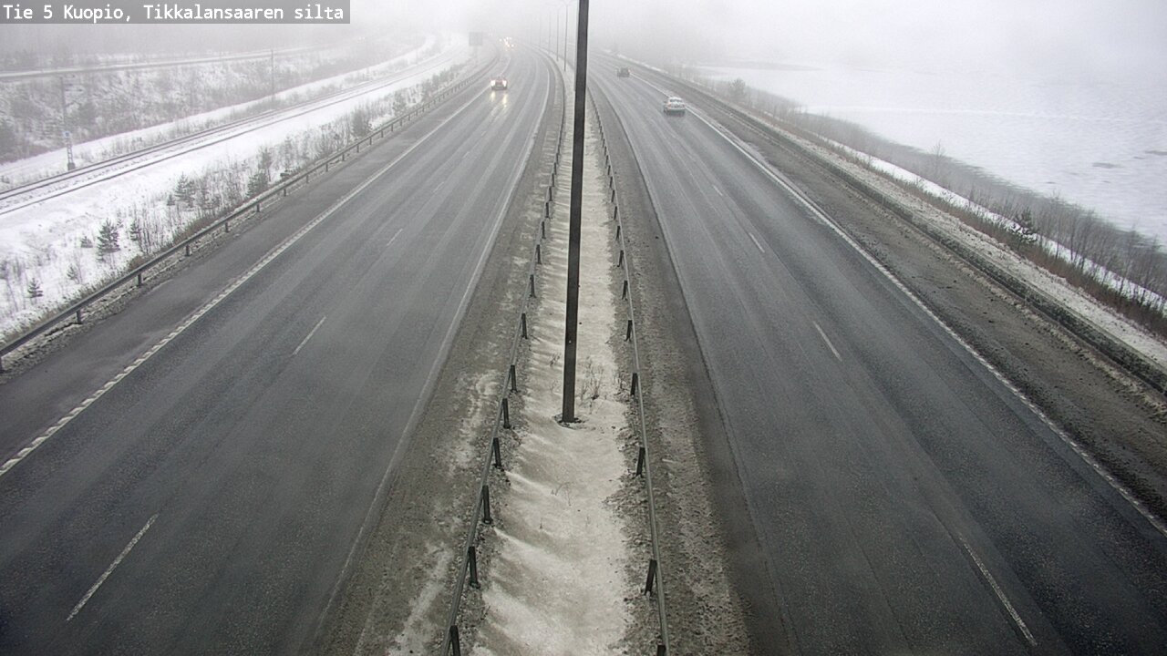 Weather Camera Image Road 5 Kuopio, Tikkalansaari, Kuopio, Pohjois-Savo