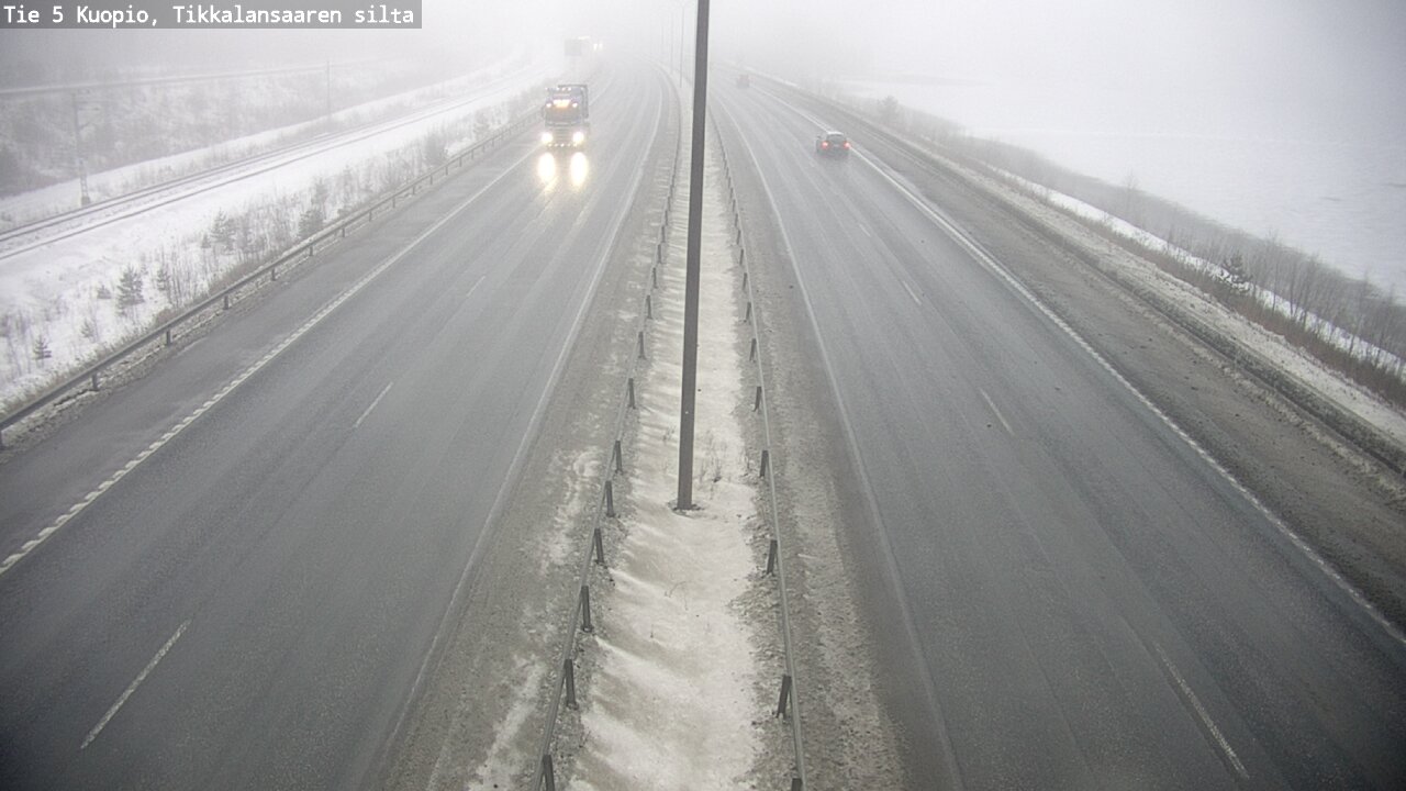 Weather Camera Image Road 5 Kuopio, Tikkalansaari, Kuopio, Pohjois-Savo