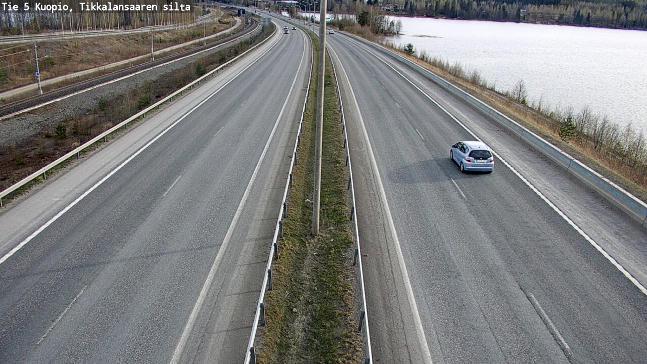 Weather Camera Image Road 5 Kuopio, Tikkalansaari, Kuopio, Pohjois-Savo