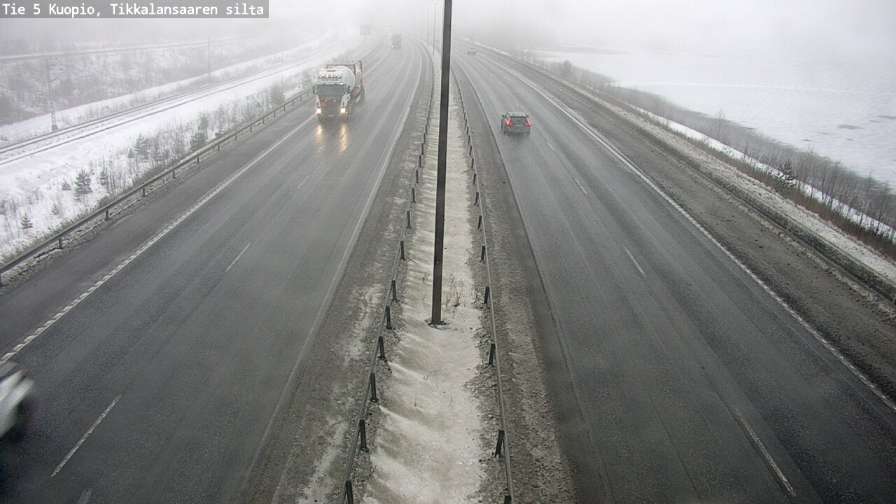 Weather Camera Image Road 5 Kuopio, Tikkalansaari, Kuopio, Pohjois-Savo