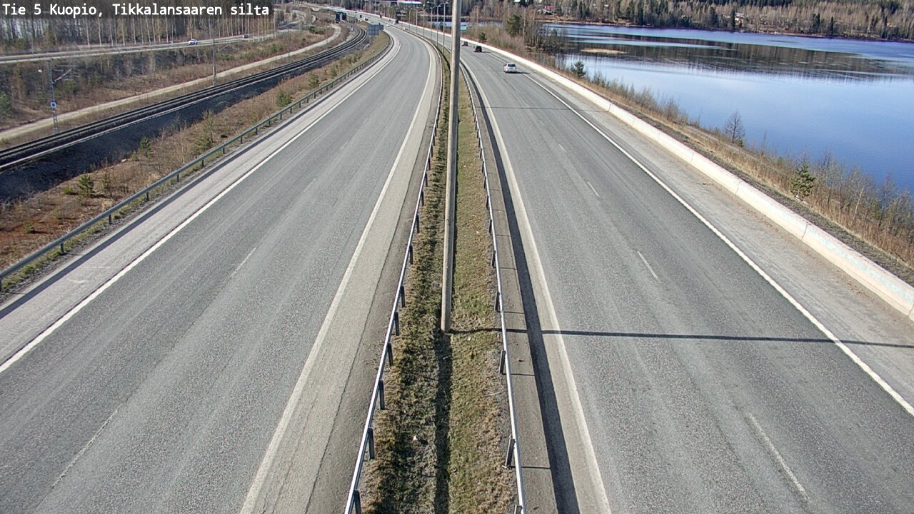 Weather Camera Image Road 5 Kuopio, Tikkalansaari, Kuopio, Pohjois-Savo
