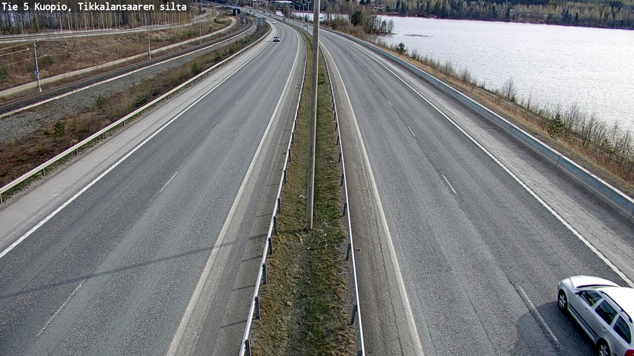 Weather Camera Image Road 5 Kuopio, Tikkalansaari, Kuopio, Pohjois-Savo