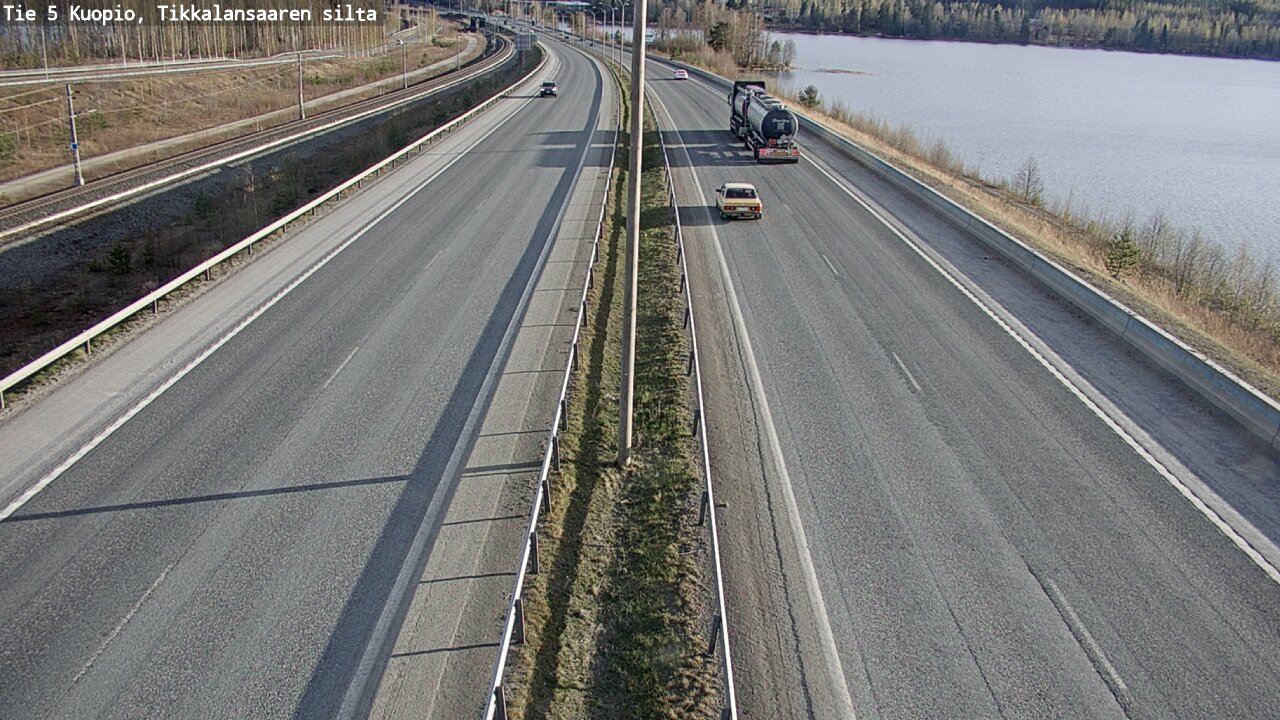 Weather Camera Image Road 5 Kuopio, Tikkalansaari, Kuopio, Pohjois-Savo