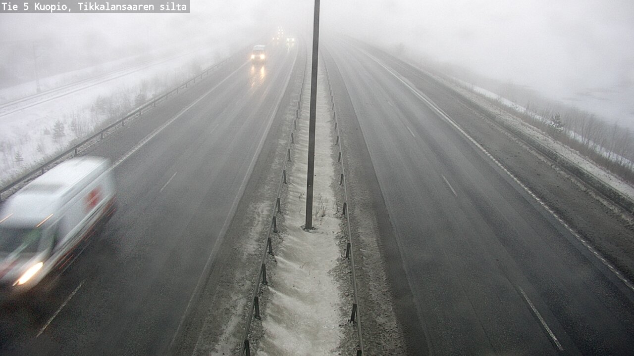 Weather Camera Image Road 5 Kuopio, Tikkalansaari, Kuopio, Pohjois-Savo