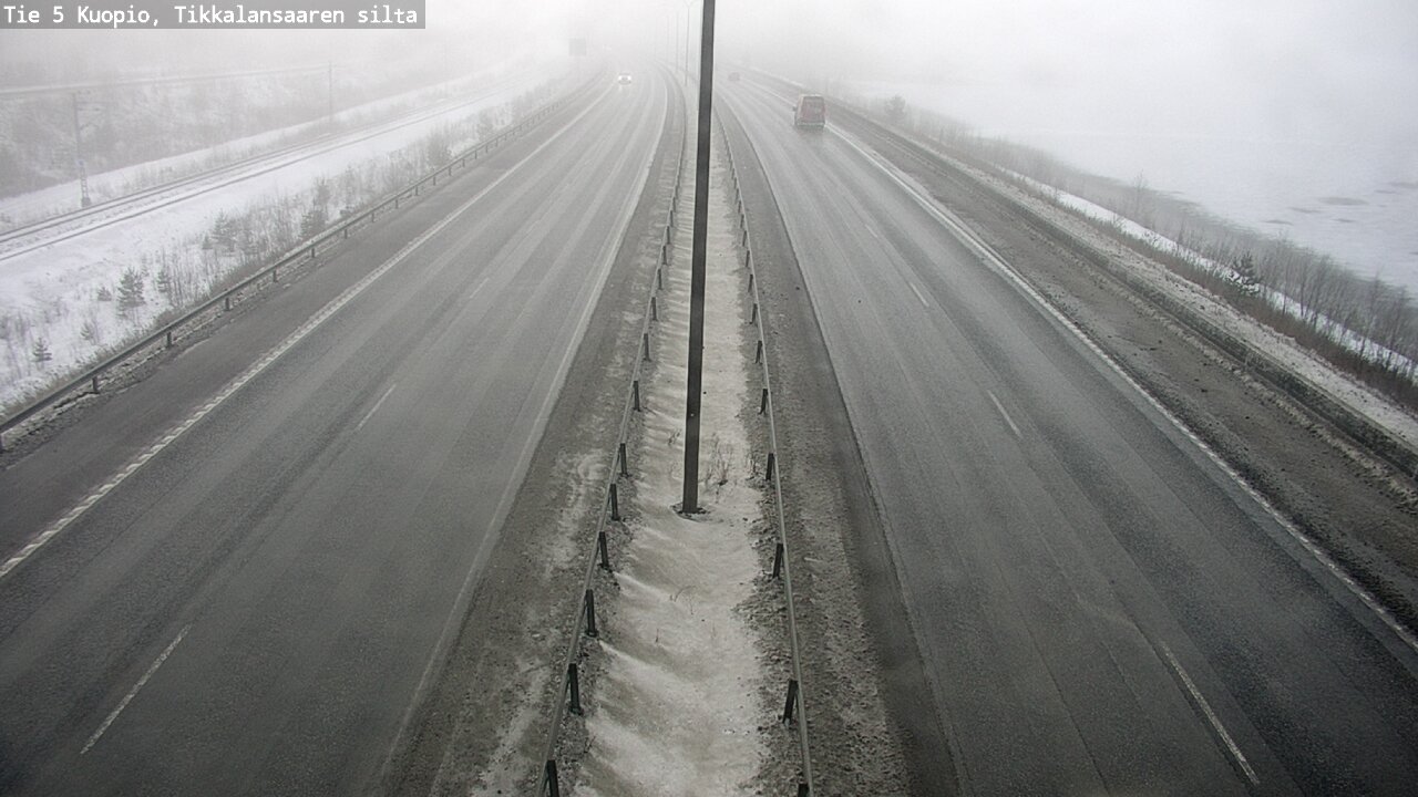 Weather Camera Image Road 5 Kuopio, Tikkalansaari, Kuopio, Pohjois-Savo