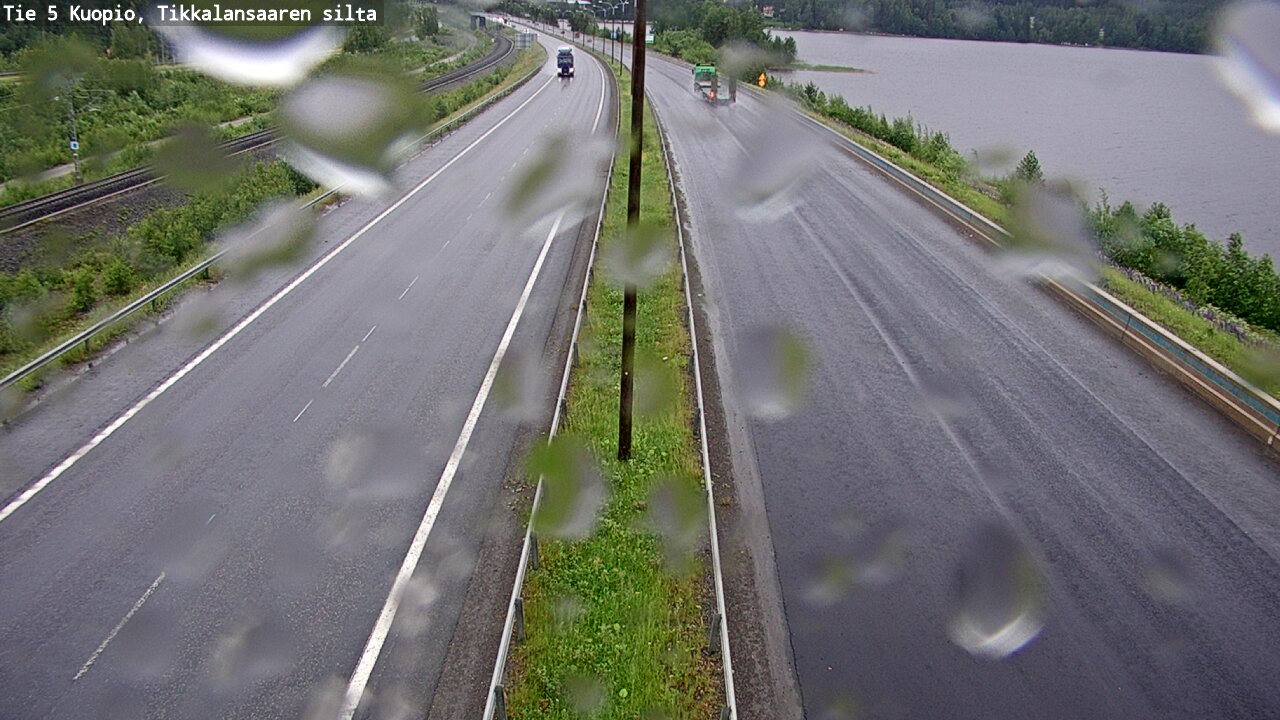 Weather Camera Image Road 5 Kuopio, Tikkalansaari, Kuopio, Pohjois-Savo