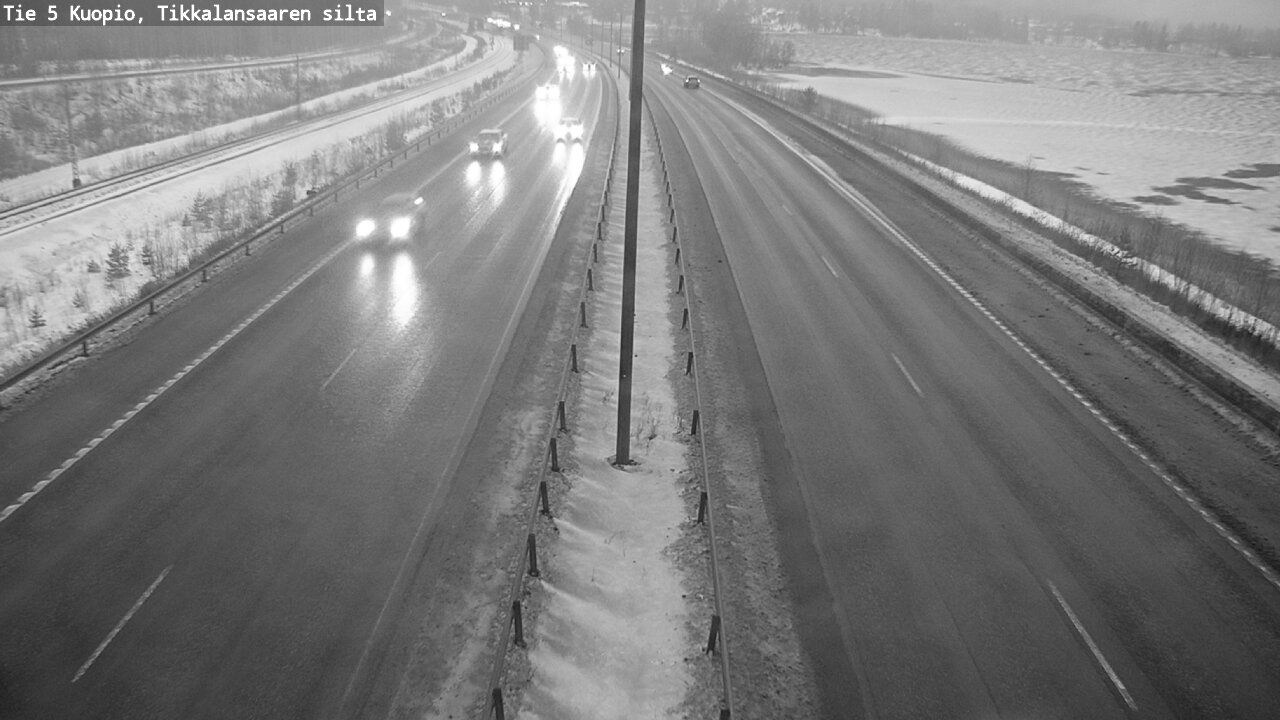 Weather Camera Image Road 5 Kuopio, Tikkalansaari, Kuopio, Pohjois-Savo
