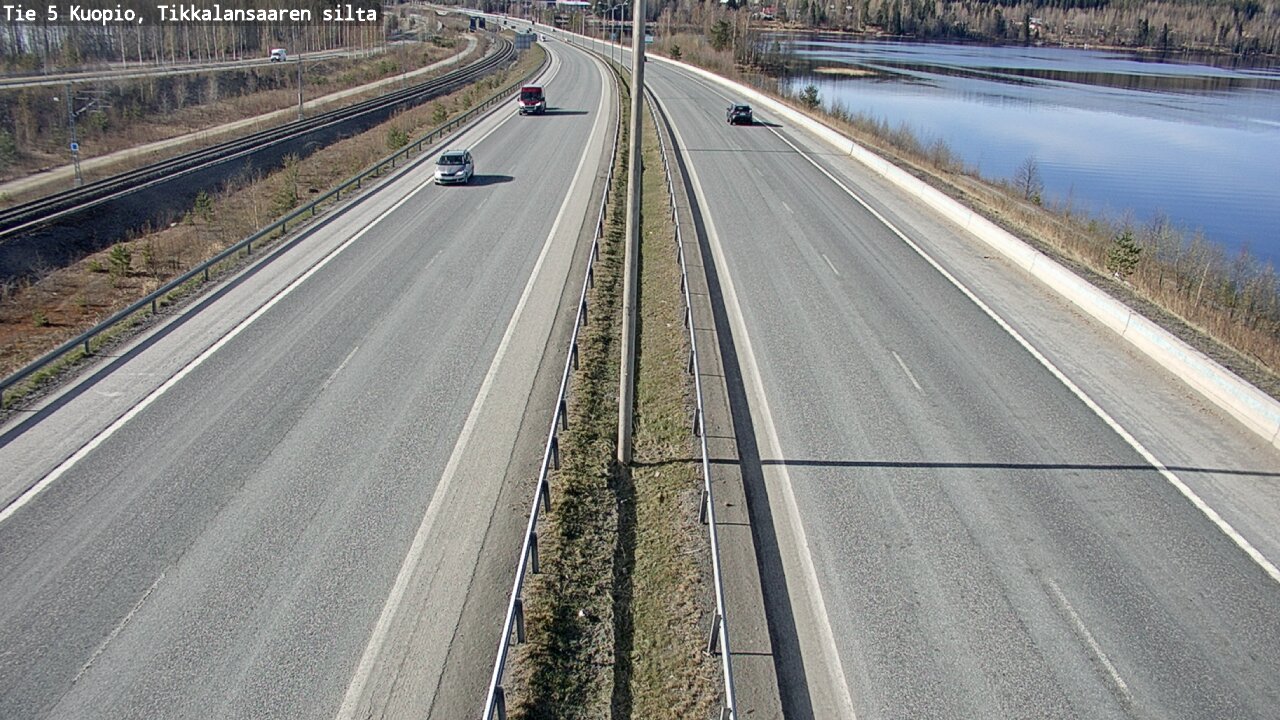 Weather Camera Image Road 5 Kuopio, Tikkalansaari, Kuopio, Pohjois-Savo