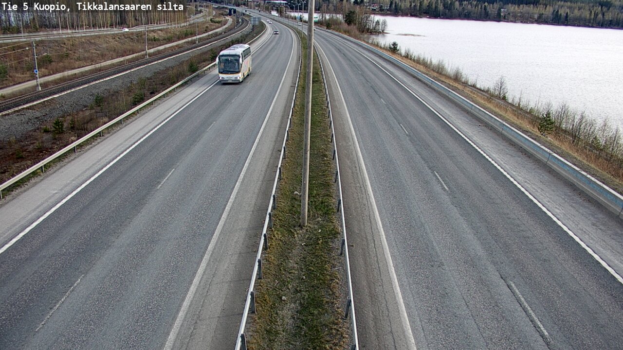 Weather Camera Image Road 5 Kuopio, Tikkalansaari, Kuopio, Pohjois-Savo