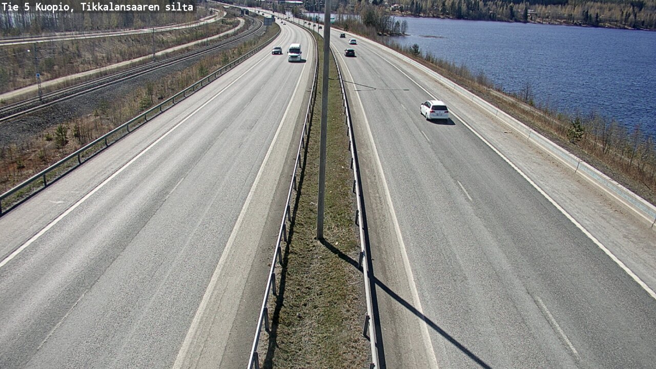Weather Camera Image Road 5 Kuopio, Tikkalansaari, Kuopio, Pohjois-Savo