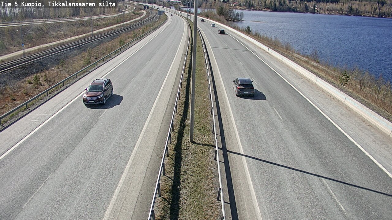 Weather Camera Image Road 5 Kuopio, Tikkalansaari, Kuopio, Pohjois-Savo