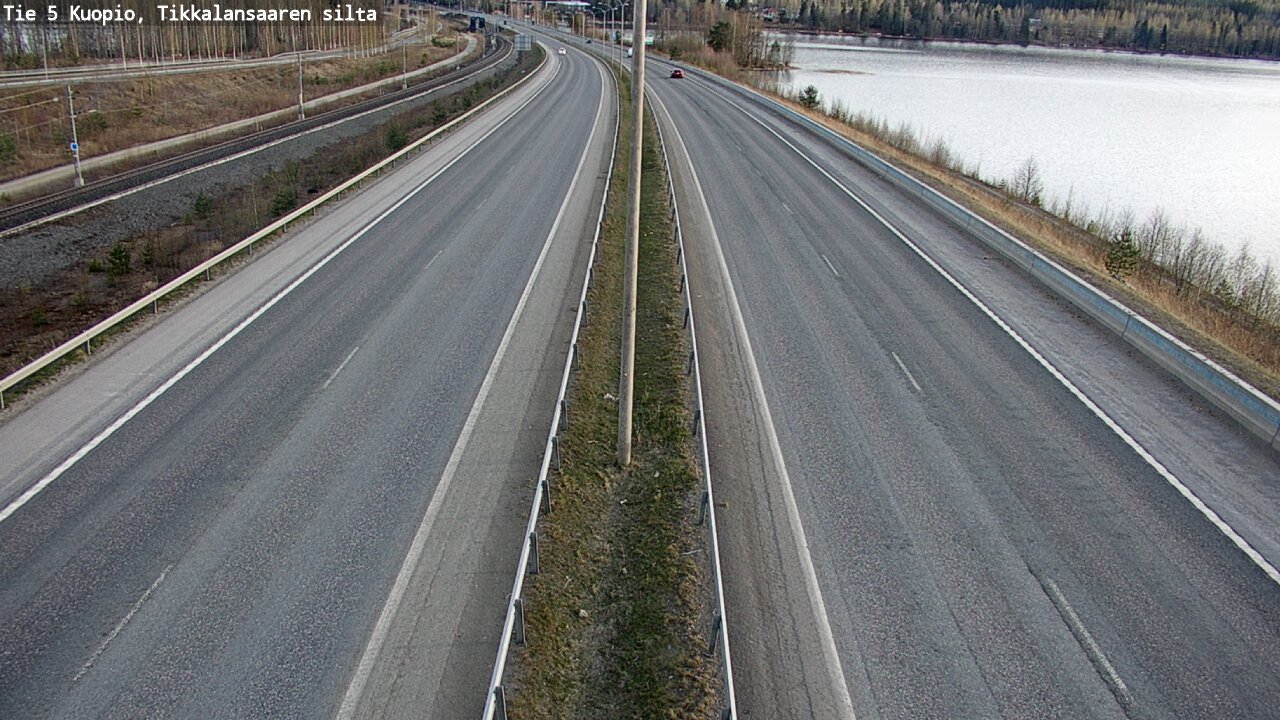 Weather Camera Image Road 5 Kuopio, Tikkalansaari, Kuopio, Pohjois-Savo