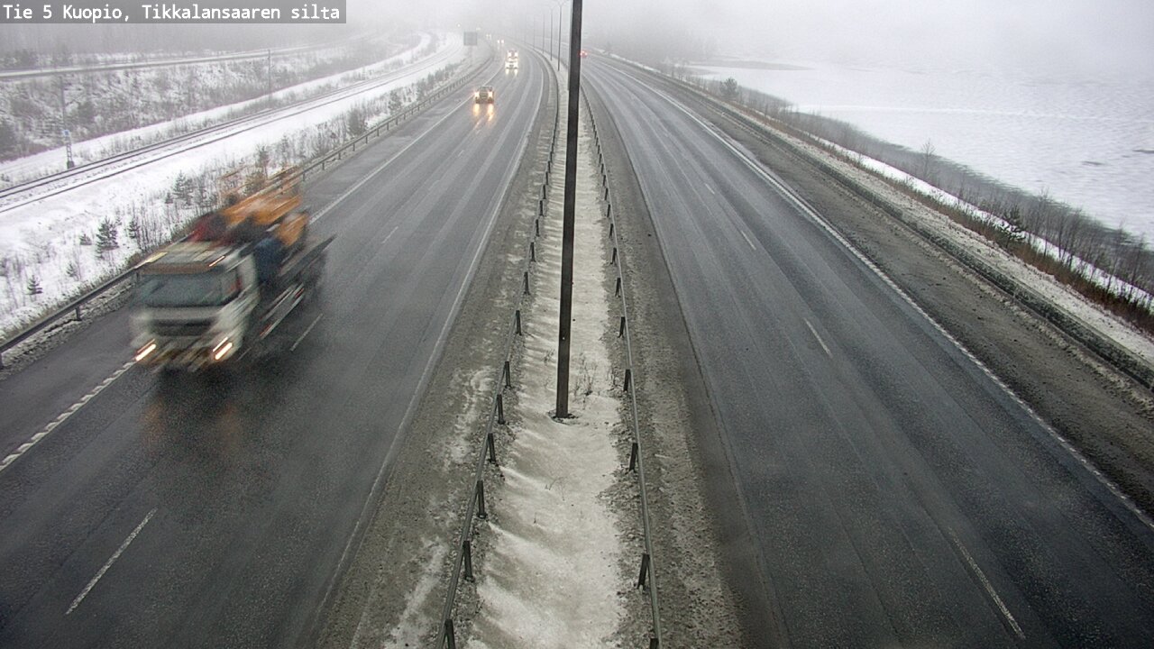 Weather Camera Image Road 5 Kuopio, Tikkalansaari, Kuopio, Pohjois-Savo