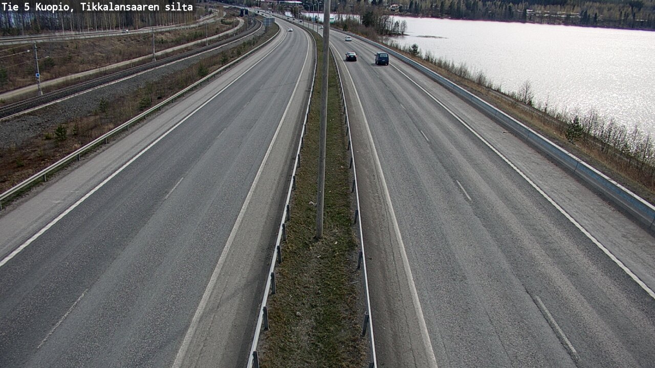Weather Camera Image Road 5 Kuopio, Tikkalansaari, Kuopio, Pohjois-Savo