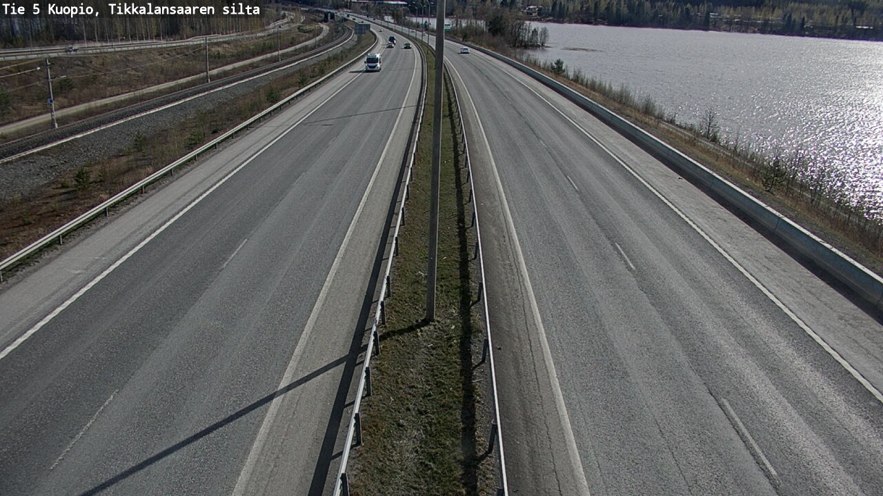 Weather Camera Image Road 5 Kuopio, Tikkalansaari, Kuopio, Pohjois-Savo
