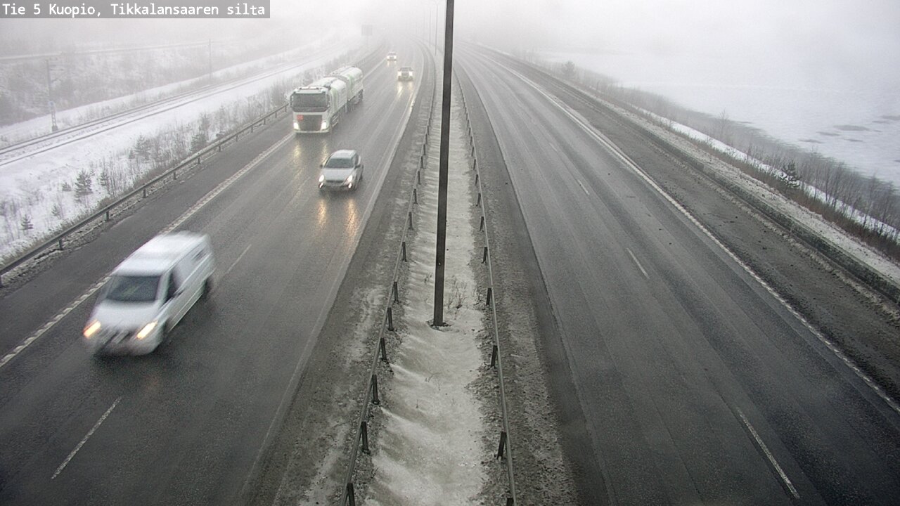 Weather Camera Image Road 5 Kuopio, Tikkalansaari, Kuopio, Pohjois-Savo