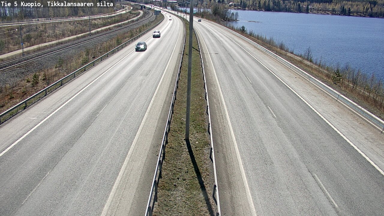 Weather Camera Image Road 5 Kuopio, Tikkalansaari, Kuopio, Pohjois-Savo
