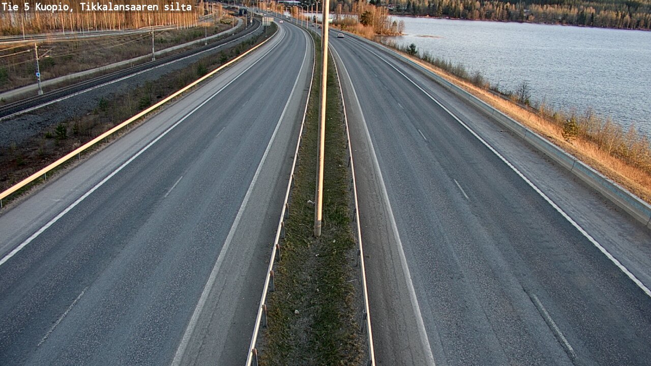 Weather Camera Image Road 5 Kuopio, Tikkalansaari, Kuopio, Pohjois-Savo