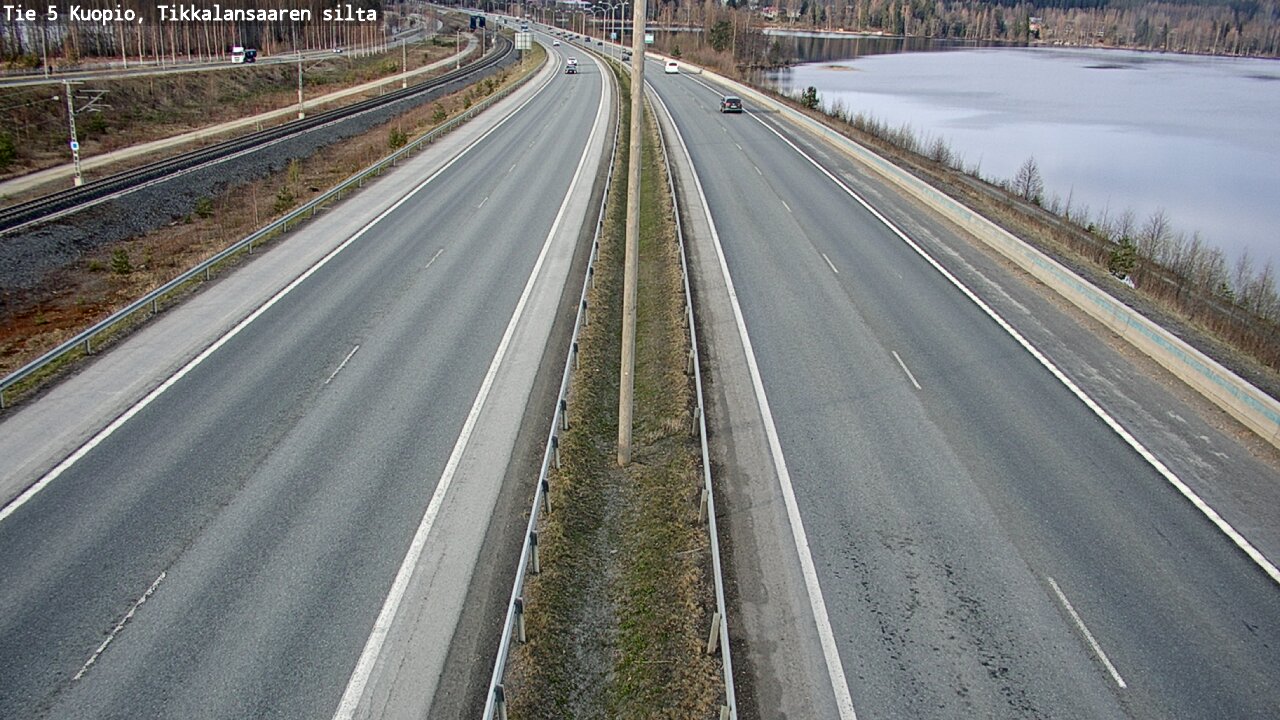 Weather Camera Image Road 5 Kuopio, Tikkalansaari, Kuopio, Pohjois-Savo