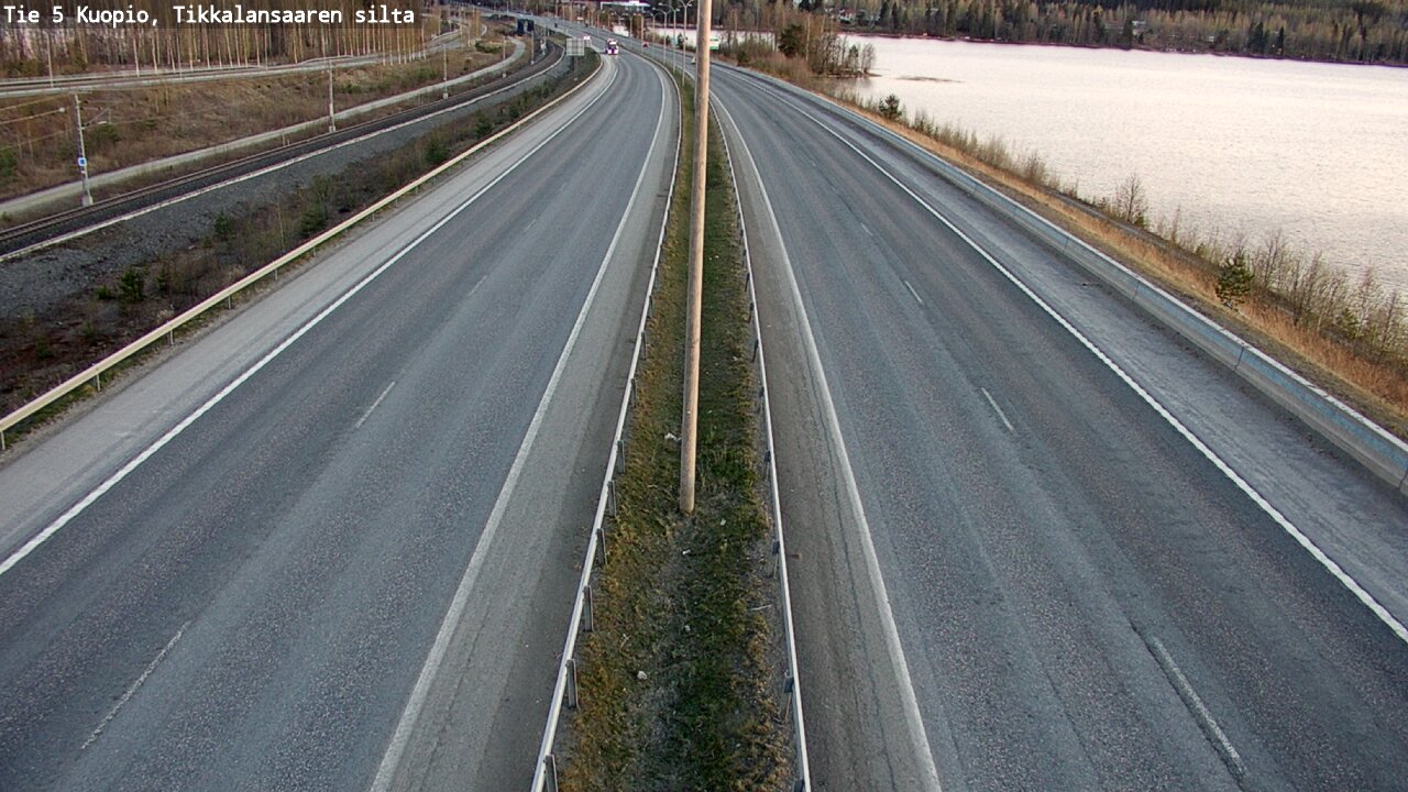 Weather Camera Image Road 5 Kuopio, Tikkalansaari, Kuopio, Pohjois-Savo