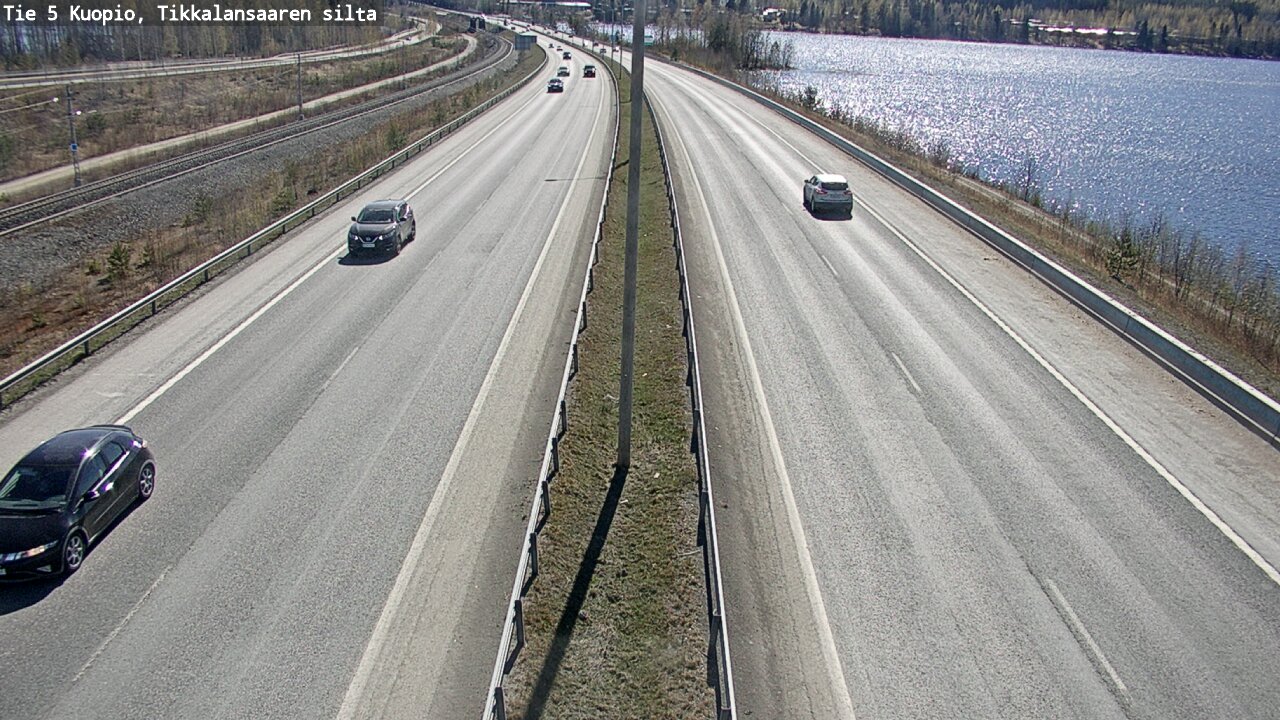 Weather Camera Image Road 5 Kuopio, Tikkalansaari, Kuopio, Pohjois-Savo