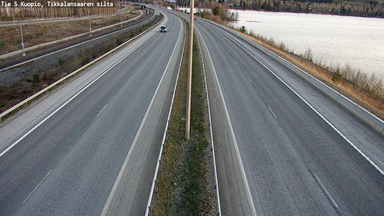 Weather Camera Image Road 5 Kuopio, Tikkalansaari, Kuopio, Pohjois-Savo