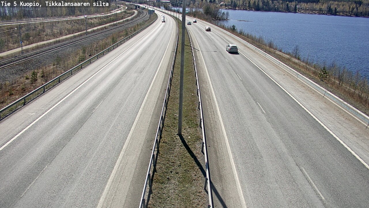 Weather Camera Image Road 5 Kuopio, Tikkalansaari, Kuopio, Pohjois-Savo