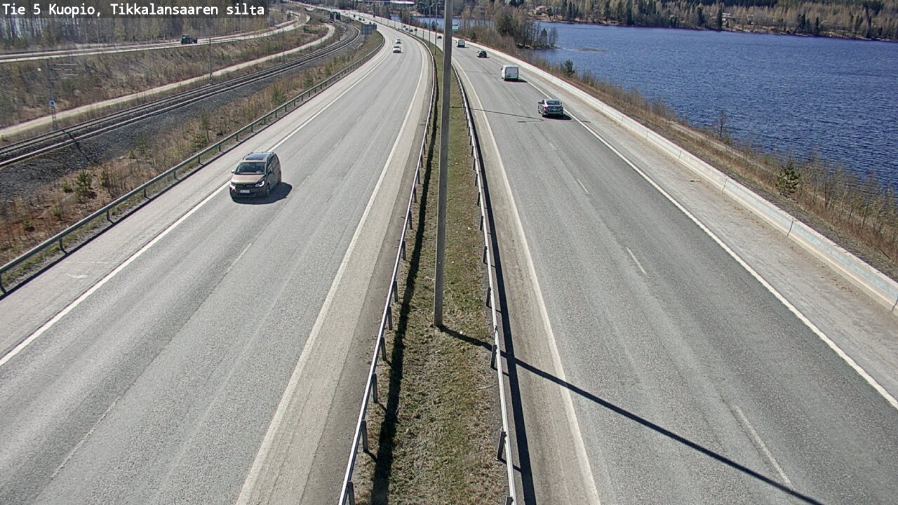 Weather Camera Image Road 5 Kuopio, Tikkalansaari, Kuopio, Pohjois-Savo
