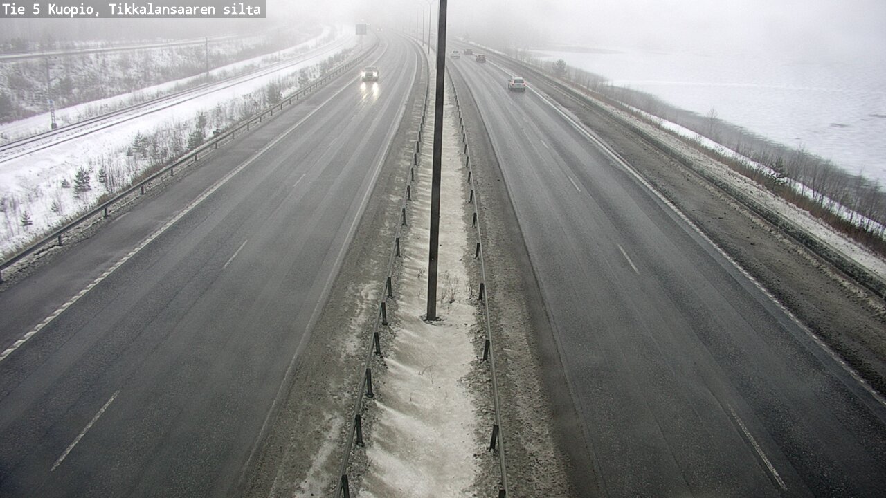Weather Camera Image Road 5 Kuopio, Tikkalansaari, Kuopio, Pohjois-Savo