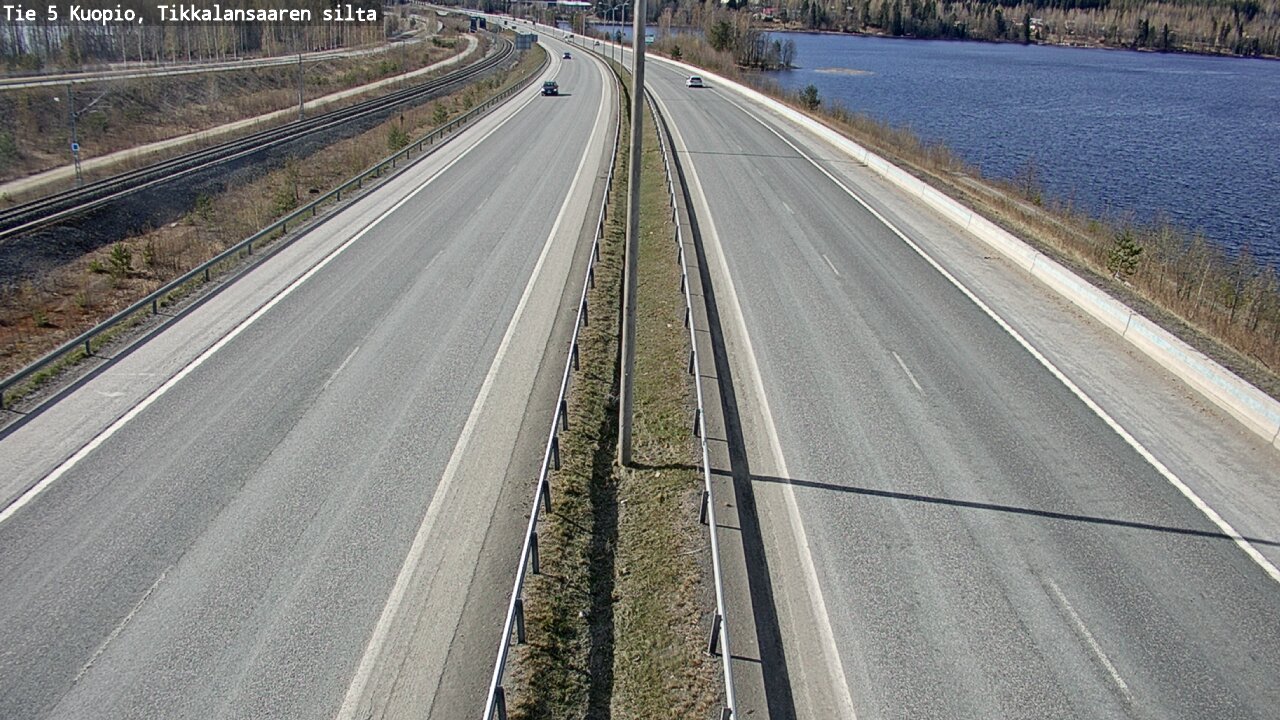 Weather Camera Image Road 5 Kuopio, Tikkalansaari, Kuopio, Pohjois-Savo