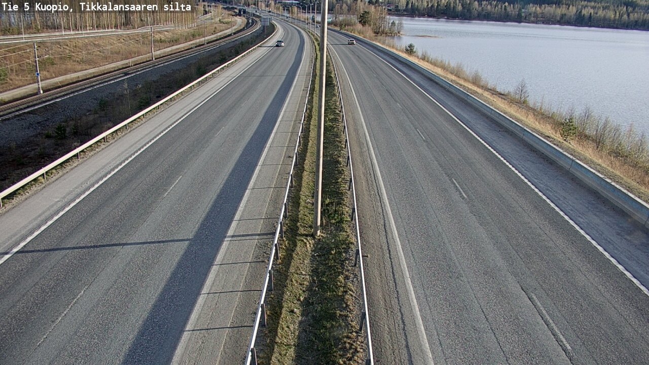 Weather Camera Image Road 5 Kuopio, Tikkalansaari, Kuopio, Pohjois-Savo
