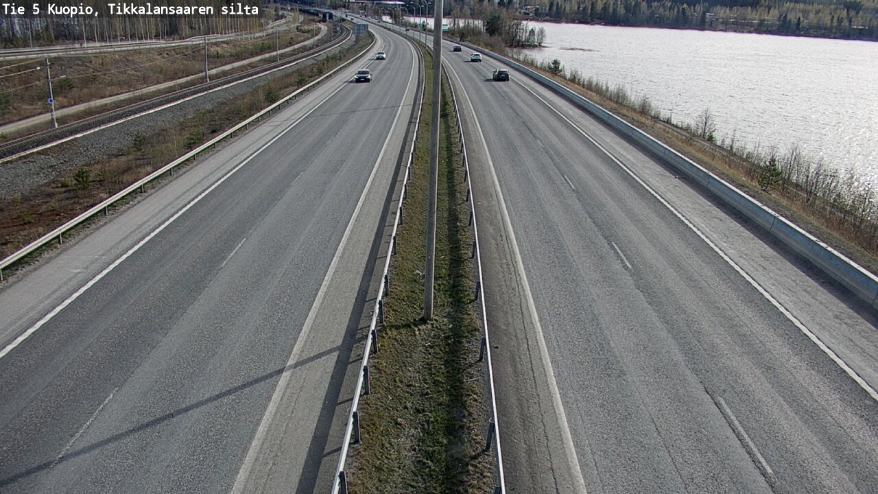 Weather Camera Image Road 5 Kuopio, Tikkalansaari, Kuopio, Pohjois-Savo