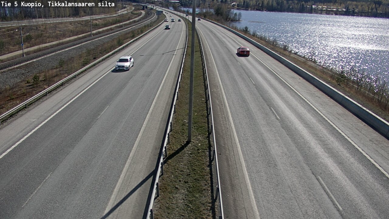 Weather Camera Image Road 5 Kuopio, Tikkalansaari, Kuopio, Pohjois-Savo