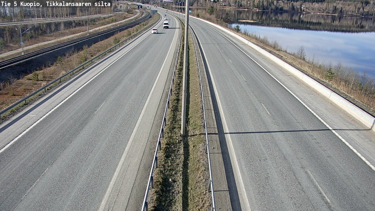 Weather Camera Image Road 5 Kuopio, Tikkalansaari, Kuopio, Pohjois-Savo