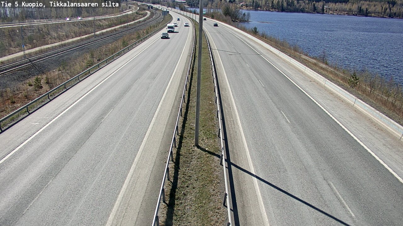 Weather Camera Image Road 5 Kuopio, Tikkalansaari, Kuopio, Pohjois-Savo