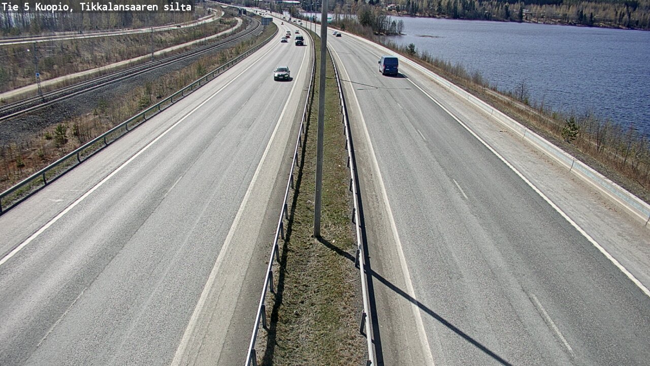 Weather Camera Image Road 5 Kuopio, Tikkalansaari, Kuopio, Pohjois-Savo