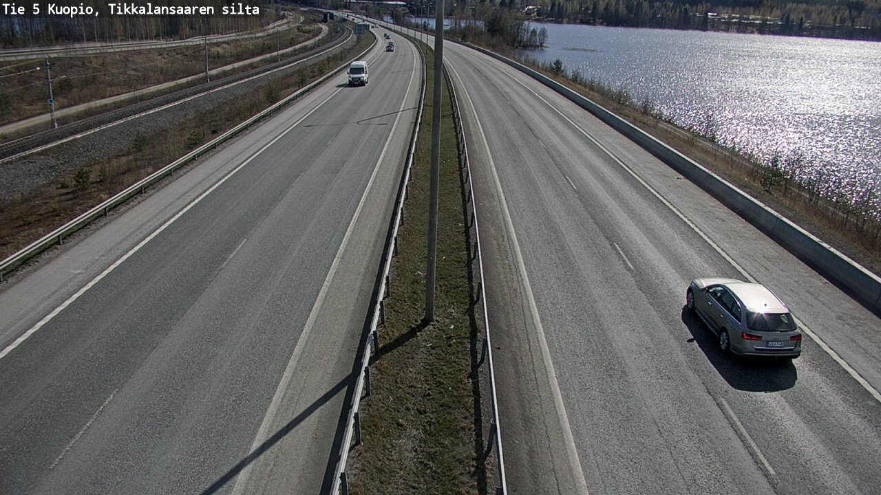 Weather Camera Image Road 5 Kuopio, Tikkalansaari, Kuopio, Pohjois-Savo