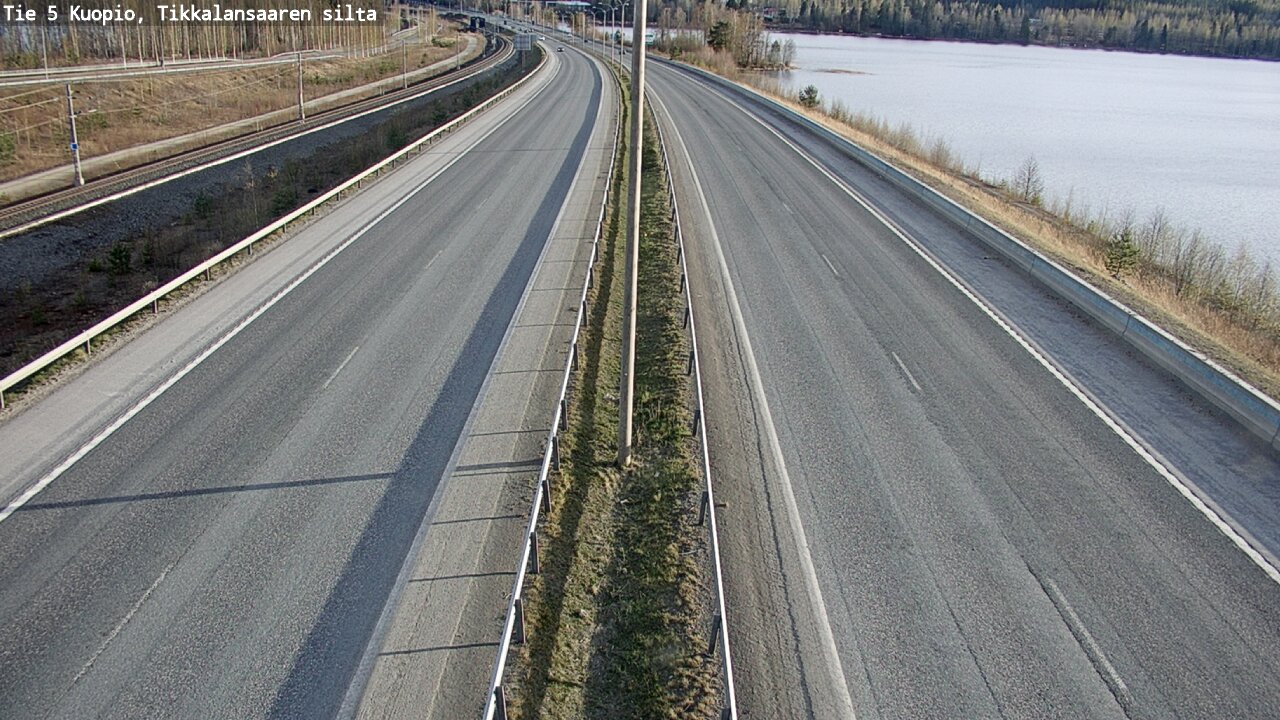 Weather Camera Image Road 5 Kuopio, Tikkalansaari, Kuopio, Pohjois-Savo
