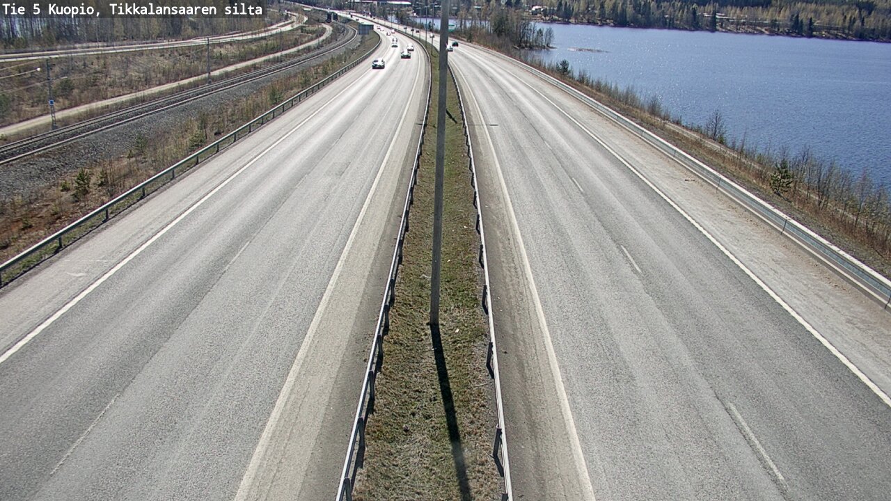 Weather Camera Image Road 5 Kuopio, Tikkalansaari, Kuopio, Pohjois-Savo