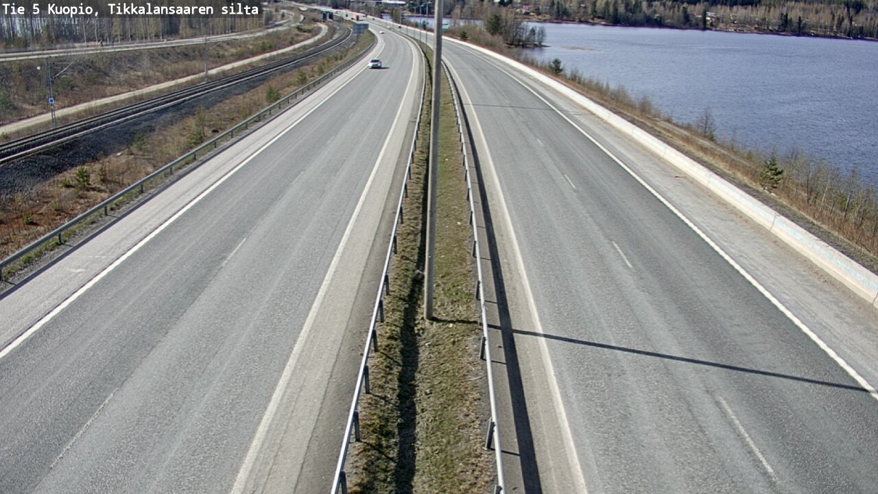 Weather Camera Image Road 5 Kuopio, Tikkalansaari, Kuopio, Pohjois-Savo