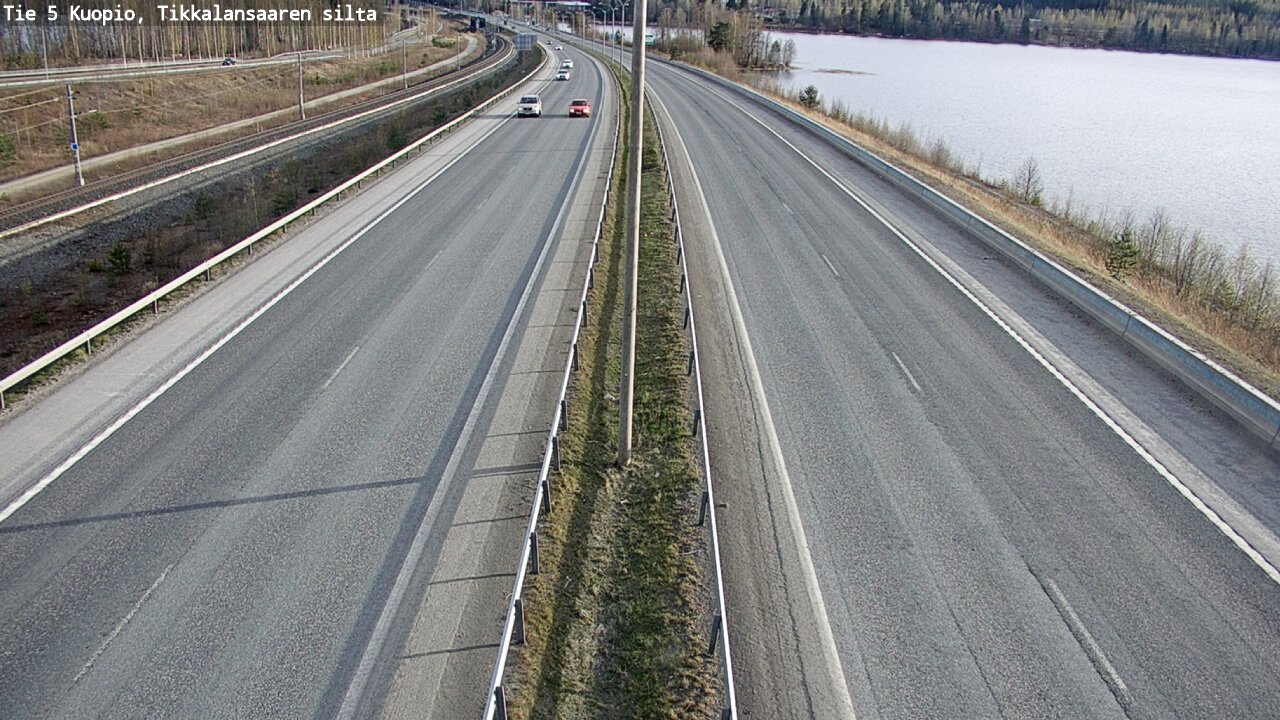 Weather Camera Image Road 5 Kuopio, Tikkalansaari, Kuopio, Pohjois-Savo