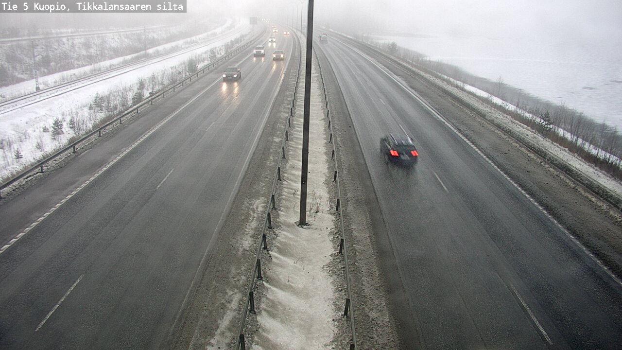 Weather Camera Image Road 5 Kuopio, Tikkalansaari, Kuopio, Pohjois-Savo